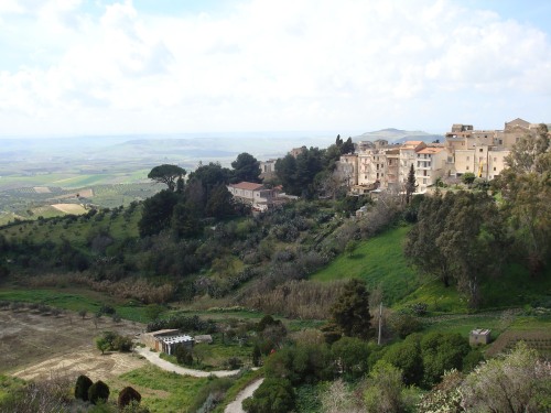 View of the countryside from the historic center of Salemi